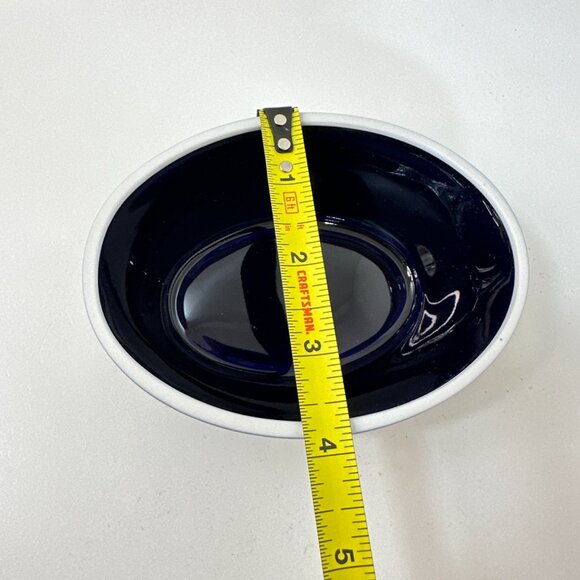 VTG Limoges Castel France Deep Cobalt Blue 22K Courting Scene Trinket Box EUC - Picture 15 of 16